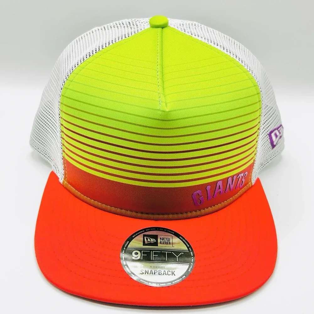 San Francisco Giants New Era Striped Sunset A-Frame Foam 9FIFTY Hat Cap Snapback